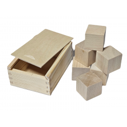 Klocki 6 szt w pudełku zasuwanym